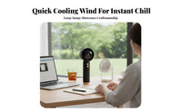 Compact Rechargeable Mini Fan Powerful Airflow High Speed Portable Fan Lightweight Fast Charging for Commuters, Office Workers, Students, Desktop Use, Travel, Outdoor