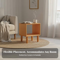 Modern Minimalist Design dual-level circular table Nordic design 2-Tier Round Stand Space-Saving Nightstand multipurpose Use for Apartment Dwellers, Homeowners, Students, Living Room, Bedroom, Small Spaces, Entryway