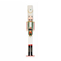 66cm Nutcracker Decoration Handcrafted Tall Wooden Nutcracker Traditional Style Christmas Guard Statue for Holiday