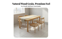 Solid Wood Dining Table Space-Saving Modern Wooden Dining Set Sturdy Construction Kitchen Table Set for 4 for Families, Restaurant Owners, Home Office