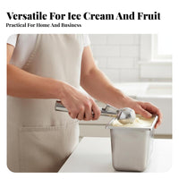Ice Cream Dipper Heavy Duty Melon Baller Easy to Clean Stainless Steel Food Baller for Professionals, Culinary Artists, Restaurants, Cafes