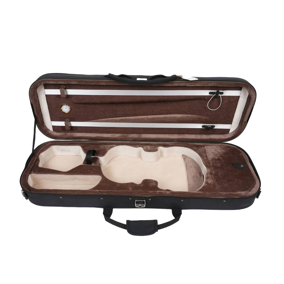 Violin Case Portable Violin Case with Hygrometer Travel Carrying Cases for Lessons, Commuting