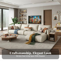 U-Shaped Combination Sofa Modern design Living Room Furniture Latex pad Sectional Couch for Homeowners, Entertainers, Lounge Area, Large Apartment