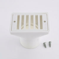Abs Plastic Pool Overflow Fitting Square Pool Drain with Grate Anti-Clogging Overflow Drain Cover Long-Lasting