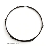 Black Drum Hoop with Six Holes Long-Lasting 6-Hole Drum Hoop Solid Counterhoop Heavy-Duty for Drummers