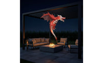 Hanging Dragon Illuminated Inflatable Dragon with Light Halloween Decoration Glowing for Yard, Porch