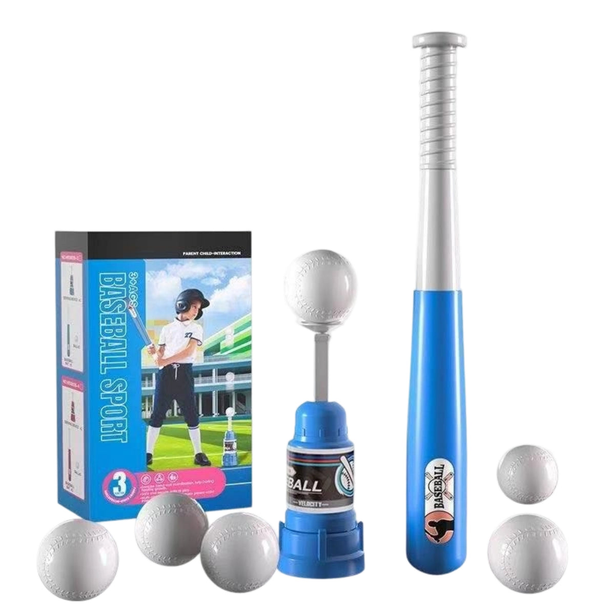Hand-Pressed Hitter Launcher Includes 5 Balls Baseball Launcher Toy