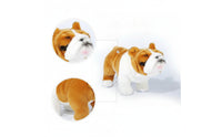 Stuffed Bulldog Soft Bulldog Plushie Dog Stuffed Fuzzy Stuffed Dog Standing for Children, Bedtime, Nursery