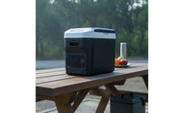 Twin-Zone Cooling Cooling Portable Refrigerator Freezer 28L Capacity 12V 24V Portable Fridge A and C/DC Powered Car Refrigerator Wide Temperature Range for Office, Dorm