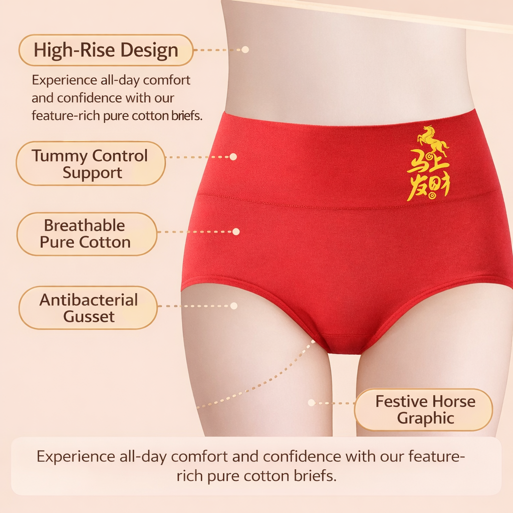 High Waisted Knickers for Women with 100% Crotch Lining, Breathable Underwear Multipack for Period and Postpartum Support