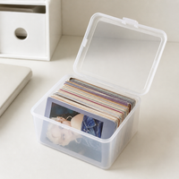 Frosted Storage Box with Hinged Lid, Dustproof PP Storage Containers, Desktop Organizer for Craft Supplies, Toys