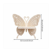 Boho Design Wooden Butterfly Shelf Easy Mounting Butterfly Wall Decor Shelf Lightweight Sturdy for Living Room, Bedroom, Office