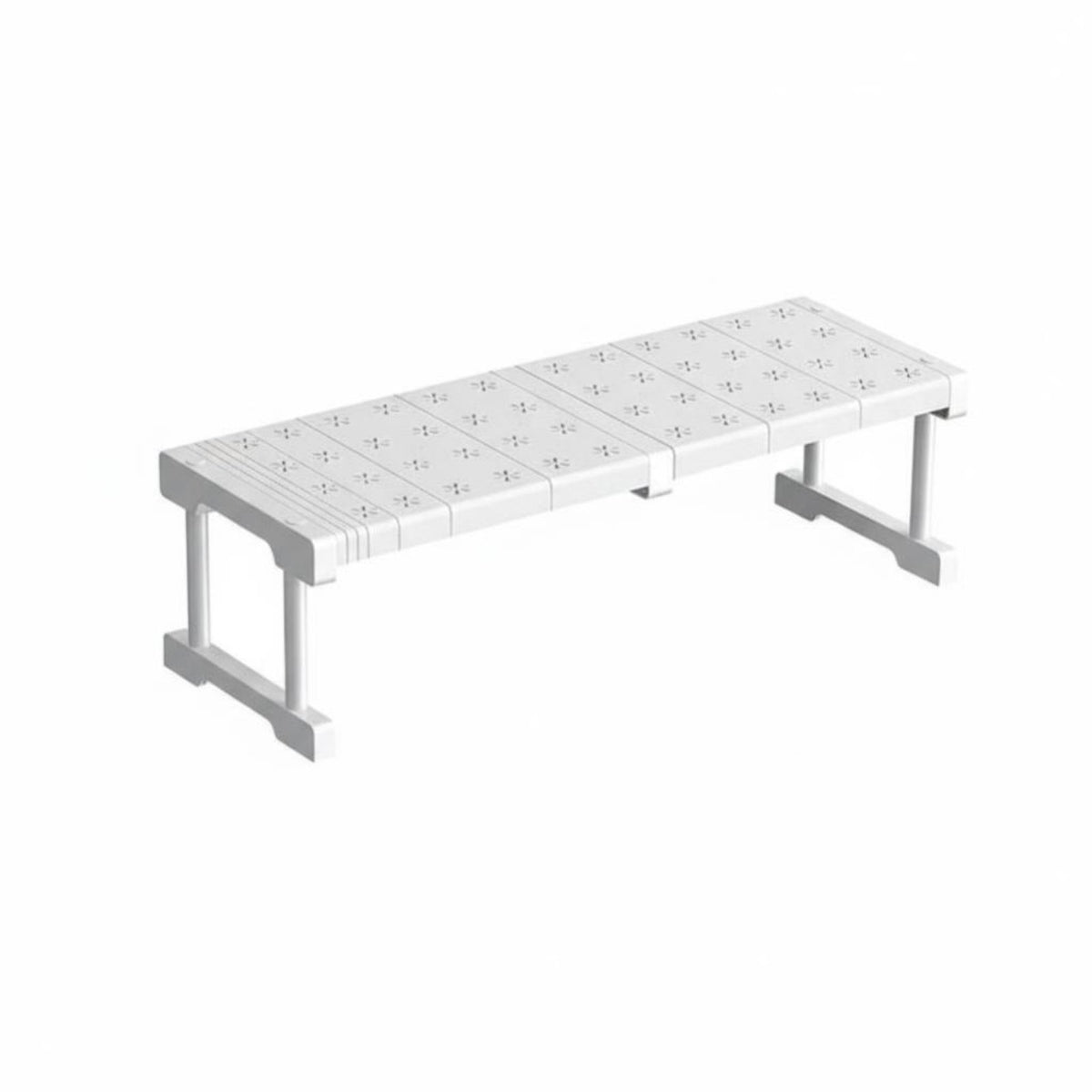 2-Tier Expandable Under-Sink Shelf Easy to Install Cabinet Organizer for Renters