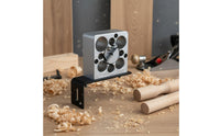 CNC Aluminum Alloy Adjustable Dowel Jig Anodized Surface Electric Drill Dowel Cutter Precision Machining Wood Rounder Easy to Use for Woodworkers, Carpenters, DIYers, Workshop, Woodworking