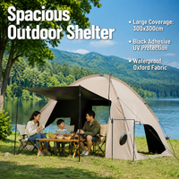 Dome Tent 300*300*210cm Waterproof Camping Tent Glue Coated Glamping