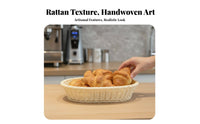 Imitation Rattan Fruit Bowl Decorative countertop Organizer adaptable