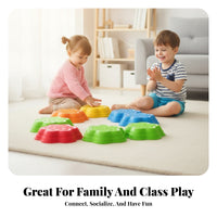 Layered Snowflake Stepping Stone Toy Molded Plastic Sound and Light Stepping Toy Raised Pattern Balance Game Indoor for Children