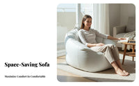 Stain-Resistant Pear-Shaped beanbag Chair Comfortable Floor Seating Easy to Clean Indoor Furniture Space-Saving for Adults, Students, Bedroom, Living Room, book niche, Home Theater