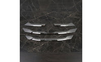 4 Pieces Chrome Grille Trim ABS Plastic Front Grille Trim Car Parts Reflective Simple Installation