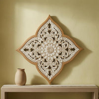 Floral Scroll Wall Decor Distressed Finish House Decoration Vintage Style for Home Decor