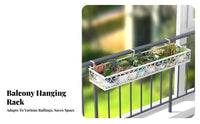 Space-Saving Hanging ing Planter Double hanger Design over-the Plant planter holder long-ultimateing Metal Frame blossom Pot Holder Easy Installation for Apartment Dwellers, Gardeners, Homeowners, Balcony, Patio, Fence