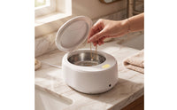 Jewelry Cleaner with Hinged Lid Compact Cleaner with Stainless Steel Tank Countertop Vibrational Bath for Home, Travel