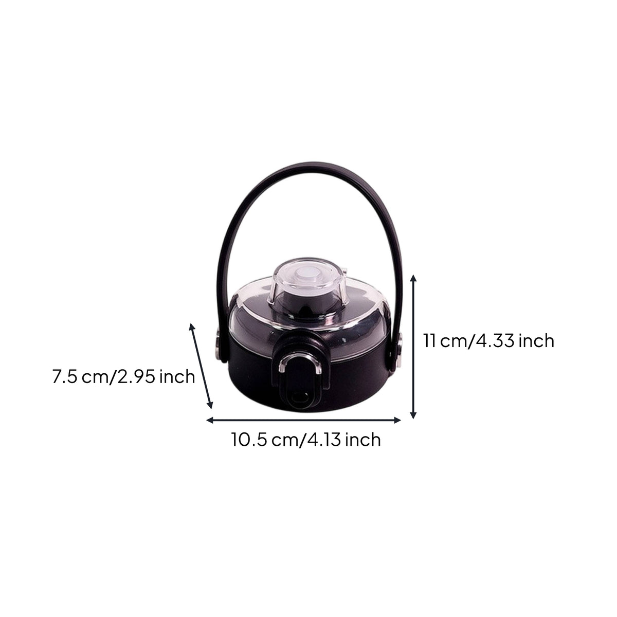 Transparent Wide-Mouth Cup Lid Portable Lid with Carrying Handle Bisphenol A-Free-Free Shatterproof for Commuters, Outdoor