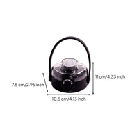 Transparent Wide-Mouth Cup Lid Portable Lid with Carrying Handle Bisphenol A-Free-Free Shatterproof for Commuters, Outdoor