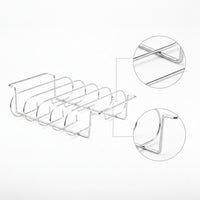 Electroplated Barbecue Grill Rack with Support Legs Rectangular Rib Rack Heavy-Duty Long-Lasting for Backyard Cooks