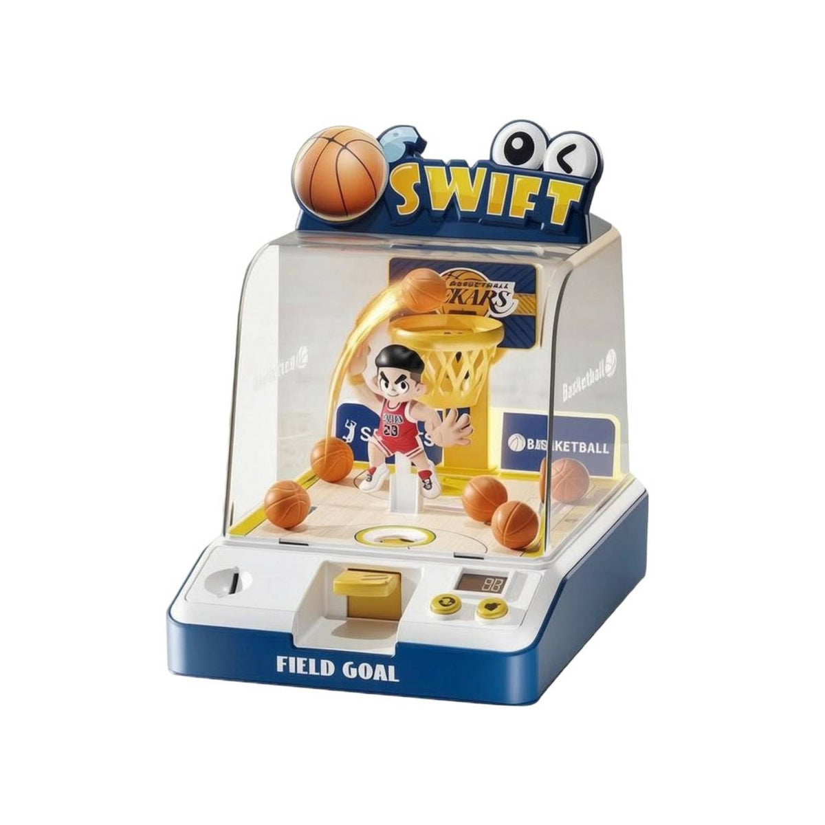 Timed Desktop Basketball Game Light and Sound Electronic Basketball Shooter Scoreboard-Style Home Use