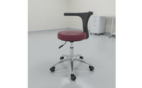 Ergonomic Medical Rolling Chair PU Leather Seat Oral Assistant Chair Pressure-Resistant-Resistant Gas Lift Adjustable Swivel Stool with Backrest