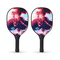 2 Pieces Wrapped Handle Pickleball Paddles with Balls and Bag White Edge Trim Pickleball Paddle Set Pair Sports Equipment Long-Lasting