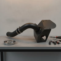 Matte Black Cold Air Intake Kit with Heat Guard Aluminum Cold Air Intake System with Heat Guard Power Sporty Sound for Engine Bay