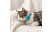 Long-Lasting Tracker Collar with Holder Adjustable Collar with Tracker Holder Striped Slimline for Cats, Outdoor Tracking, Daily Wear