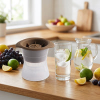 Soft Drinks Ice Ball Maker with Lid for Home Bar, Food-Grade Silicone Sphere Former for Party Supplies, Large Easy Release Gift for Her
