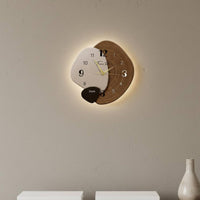 Wall Clock Illumination Lighted Wall Clock Artistic Decor Abstract Art Timepiece for Living Room, Bedroom, Office