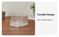 Business Card Box High Clearness Transparent Business Card Holder Space-Saving Transparent Storage Box for Reception Counter, Commerce Show Booth
