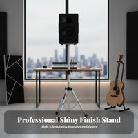 Speaker Tripod Stand Entirely Metal Construction Tripod Speaker Stand Portable Audio Equipment Accessory for Artists, DJs, Outdoor, Karaoke
