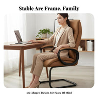 Reclining Function Cantilever Office Chair Sled Base Computer Seat Ergonomic High spine for managerials, Students, Adults, Conference Room, Working, Studying, Relaxing