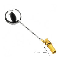 Threaded Inlet Stainless Steel Float Valve Polished Metal Float Ball Valve Compact