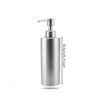 Stainless Steel Lotion Bottle Brushed Bottle with Pump Minimalist Dispenser with Pump Refillable for Bathroom, Shower, Kitchen Sink