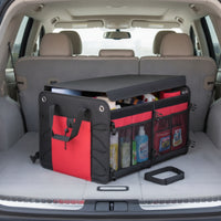 Car Trunk Organizer with Lid Rigid Car Trunk Organizer Foldable Storage Box Compact Collapsible Cargo Bin Non-Slip for Travelers