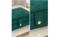 Velvet Jewelry Box Soft-Touch Jewelry Box with Snap Button Portable for Dresser
