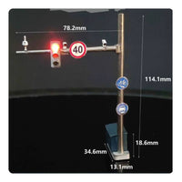 1:64 Traffic Light Model Printed Sign Details Resin Traffic Light Model Small Decoration Long-Lasting for Display Shelf