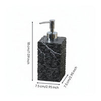 3 Pieces Hotel Design Stone Texture Bathroom Set Waterproof Liquid Soap Dispenser Giftable for Washbasin