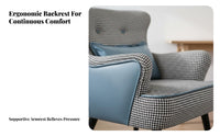 Nordic Design Upholstered Accent Chair Comfortable Backrest Upholstered Shell Chair Space-Saving Single Sofa Ergonomic for Apartment Dwellers, Office Workers, Students, Study Room, perusing corner, Bedroom
