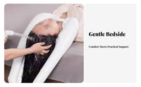 Lying down Hair Washing Pillow No Bending Required Inflatable Hair Washing Basin Easy to Inflate Bedside Shampoo Basin for Elderly, Seniors, Hospital