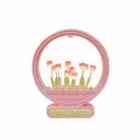 Flower Night Light Illuminated Flower Lamp Flower Night Light LED Flower Lamp with Wooden Base Warm for Bedroom, Desk