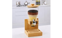 Countertop Dispenser with Wooden Base Minimalist for Pantry