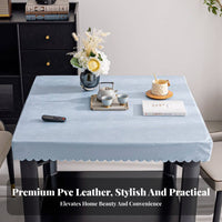 Heat Resistant Waterproof Tablecloth Wipe Clean Waterproof Table Cover Anti-Slip for Families, Homeowners, Living Room, Kitchen, Restaurants